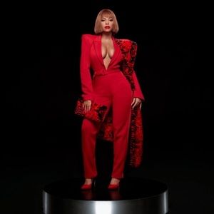 Adidas x Ivy Park Power Red Knit Jumpsuit NWT